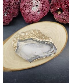 Beyaz Damarlı Opal Ham Doğal Taş Kaya - Sertifikalı