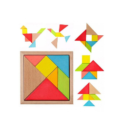 Eğitici Ahşap Oyuncak 7 Parça Mini Tangram