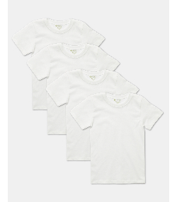 Erkek Çocuk Organik Pamuk Penye 4'Lü Paket T-Shirt 1-2 Yaş 